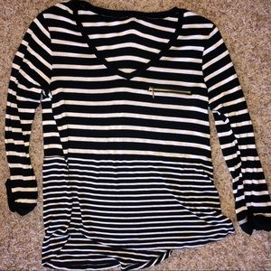 Black and white striped long sleeve